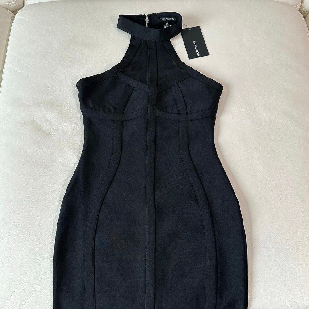 Fashion Nova Midnight Escape Bandage Midi Dress - Picture 8 of 10